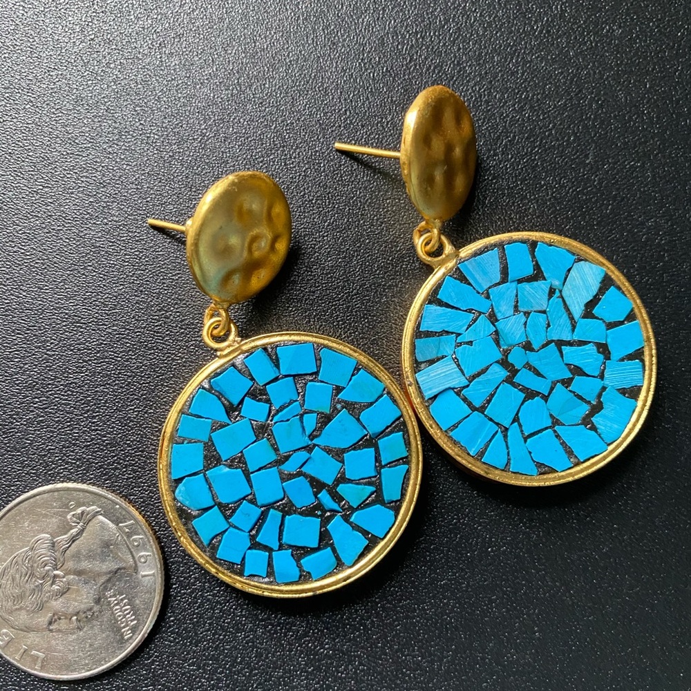 Turquoise earrings - Picture 2 of 8